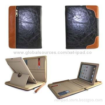 PU Leather Cases/Covers for iPad, with Desk-stand Function, Various Colors Available